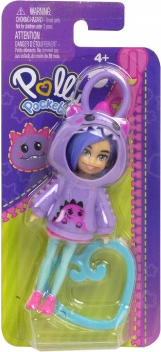 Mattel Polly Pocket Κούκλα Μινιατούρα - με Φουτεράκι Δεινοσαυράκι για 4+ ετών HRD62