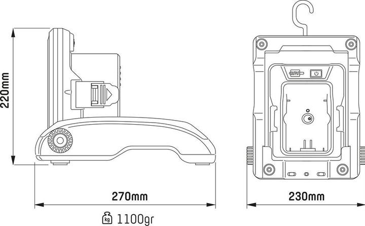 Actual product image Shada Battery light (2900 lm)