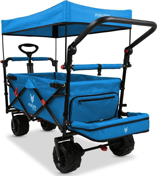 Produktbild Fuxtec Strand-Bollerwagen FX-CTB800 mit UV-geschütztem Sonnendach,Schiebegriff & Innenraumverlängeru