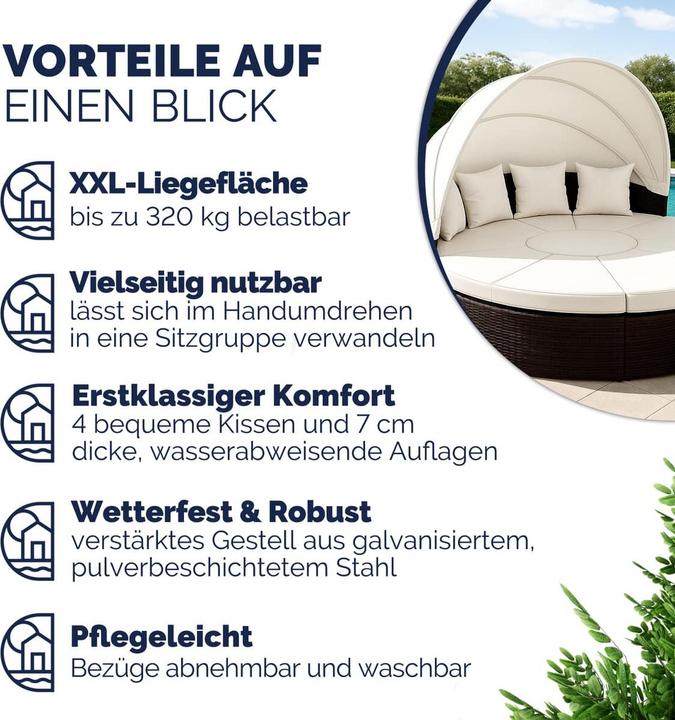 Immagine prodotto Casaria Isola del sole in polyrattan (230 cm)