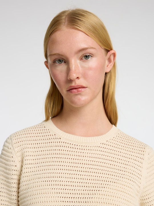 Image du produit Selected Femme Slfvinna Ss Structure Knit O-Neck Noos (XS)