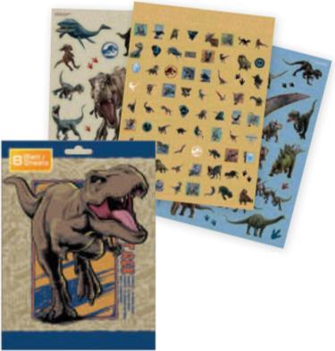 Actual product image Undercover Jurassic World stickers 17 sheets