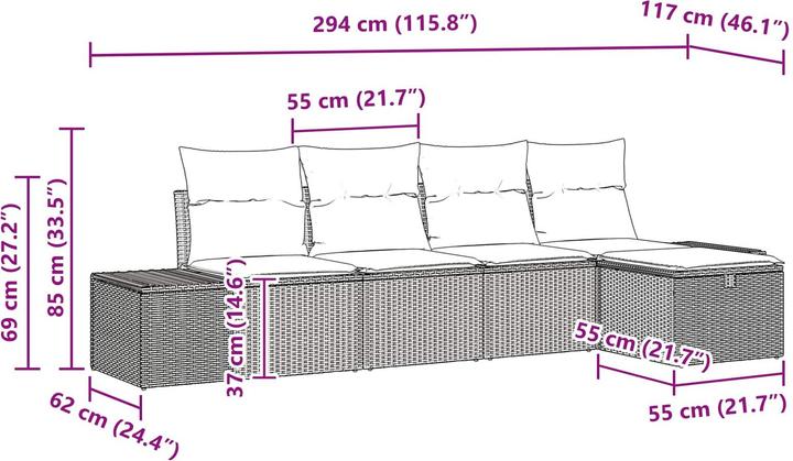 Produktbild vidaXL Garten-Sofa