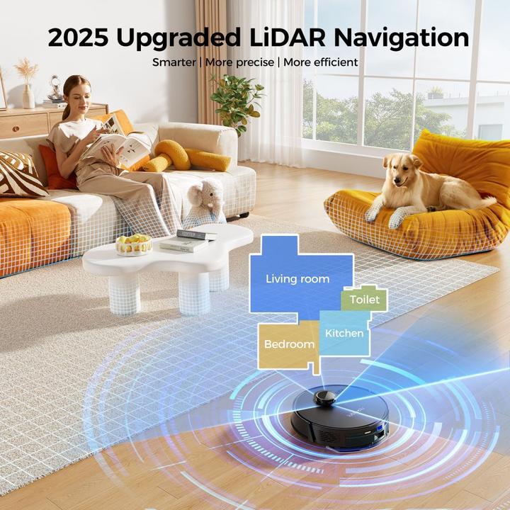 Produktbild Lubluelu Vacuum cleaner L15 Plus robot vacuum cleaner with self-empty station (5000 Pa, Wischtuch)