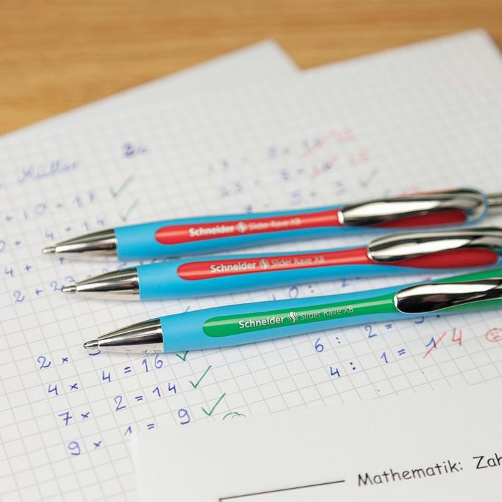 Image du produit Schneider 3 stylos à bille Slider Rave bleu Couleur d'encre assortie (Vert, Rouge, 3 x)