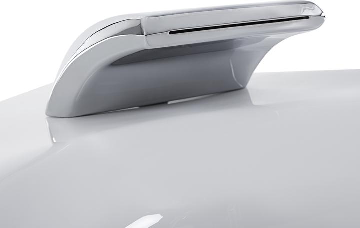 Produktbild Beliani Whirlpool Badewanne weiss Eckmodell mit LED 205 x 145 cm SENADO (205 cm, 150 cm)