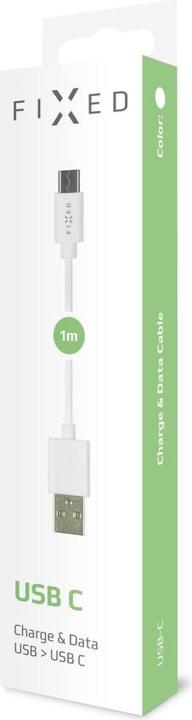 Produktbild Fixed USB-Kabel USB-A - USB-C 1 m Weiss (FIXD-UC-WH) (1 m, USB 2.0, 20 W)