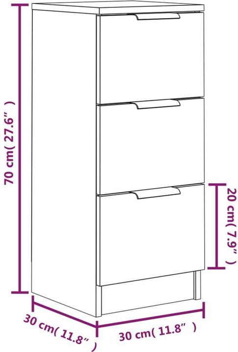 Immagine prodotto vidaXL Tatum (30 x 30 x 70 cm)