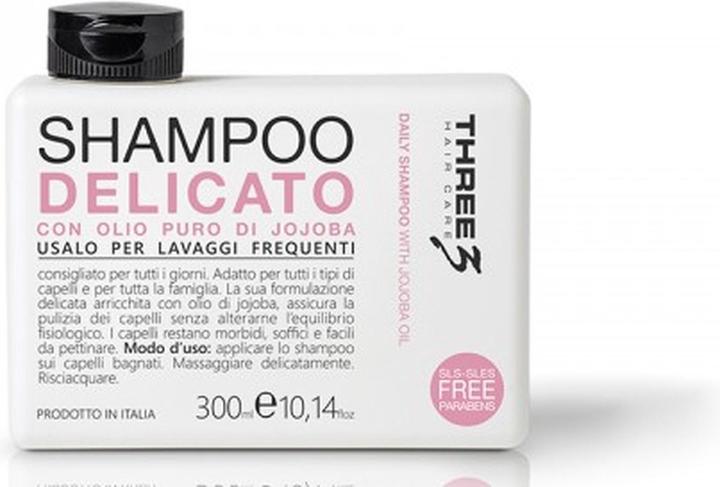 faipa Three 3 Mild Shampoo with Pure Jojoba Oil 300ml (300 ml, Flüssiges Shampoo)