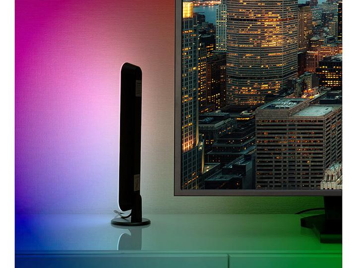 Produktbild Luminea WLAN-USB-Stimmungsleuchte mit RGB+CCT-LEDs, App, 80 lm, 3,5 Watt, schwarz (80 lm, IP44)