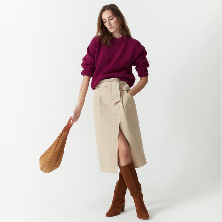 Immagine prodotto La Redoute Collections Borsa hobo in pelle crosta