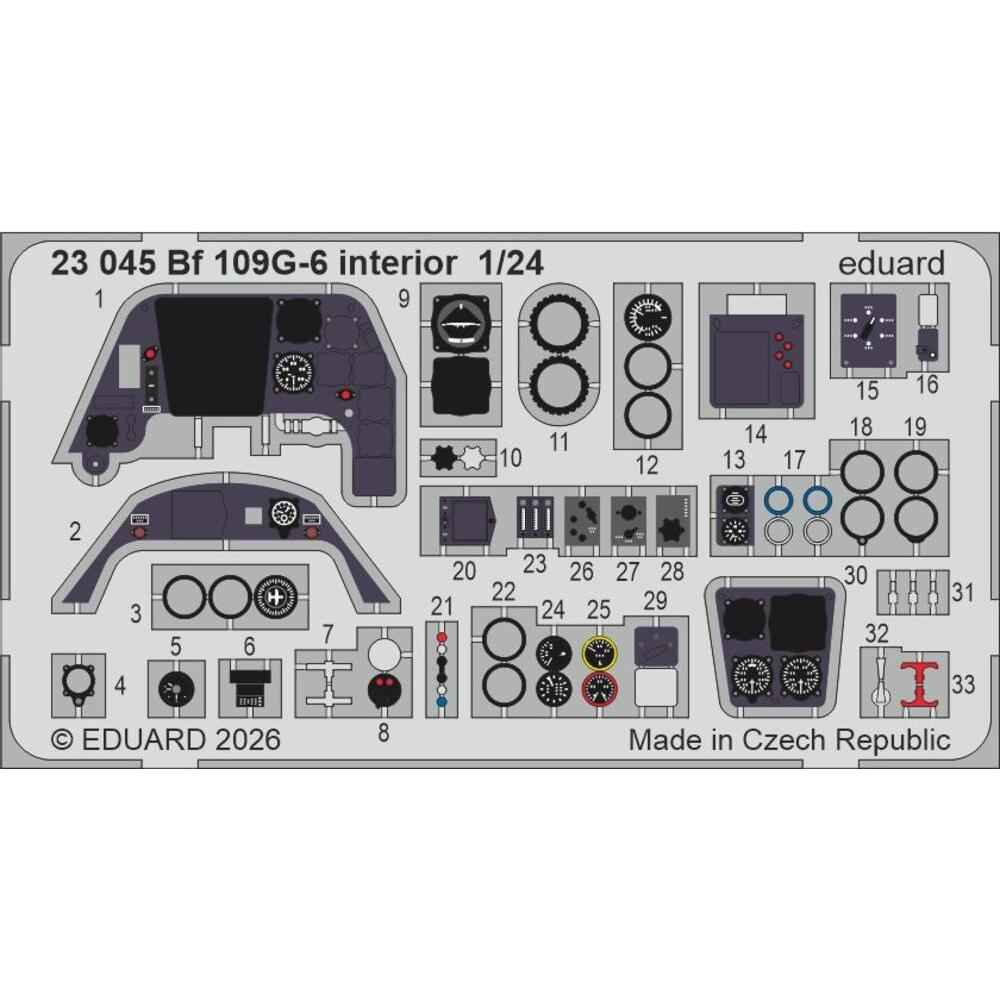 Eduard Bf 109G-6 interior for Airfix