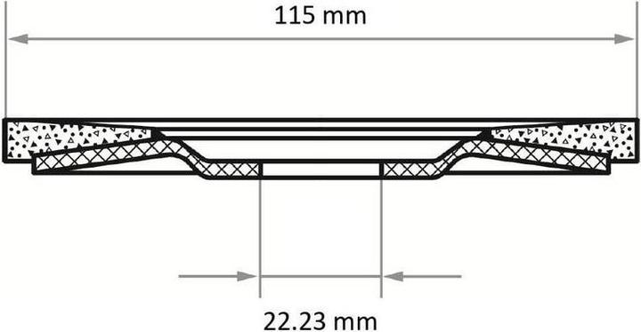Produktbild Lukas Fächerschleifscheibe V2 POWER universal Ø 115 mm Zirkonkorund Korn 40 schräg (40)