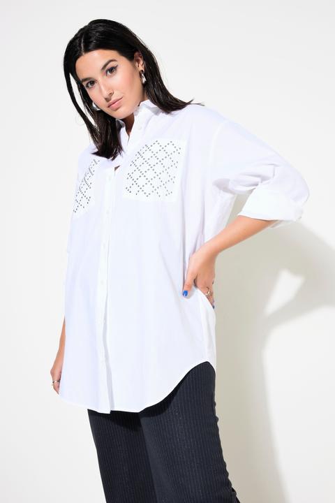 Produktbild Studio Untold Hemdbluse, oversized, Ziernieten-Taschen (54)