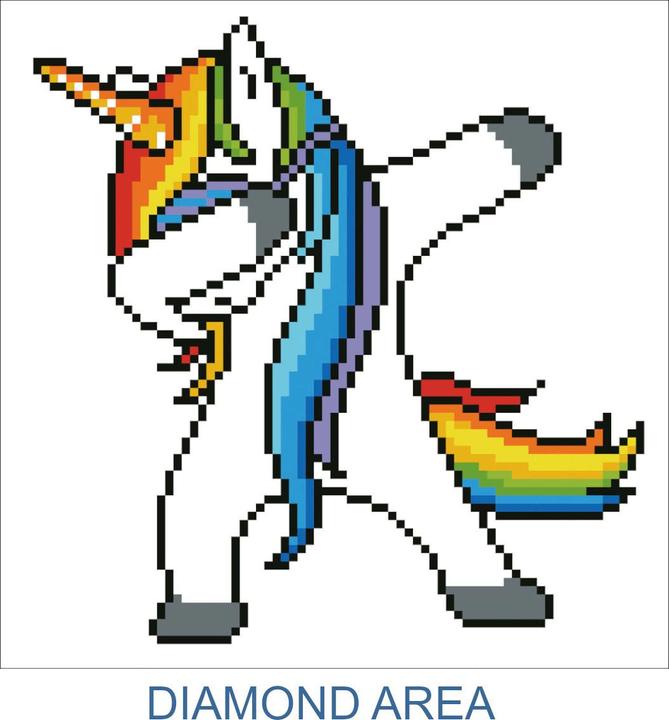 Actual product image Diamond Dotz Craft set 23 x 23 cm unicorn