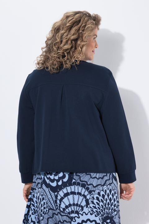 Produktbild Ulla Popken Sweatjacke, V-Ausschnitt, Langarm (48)