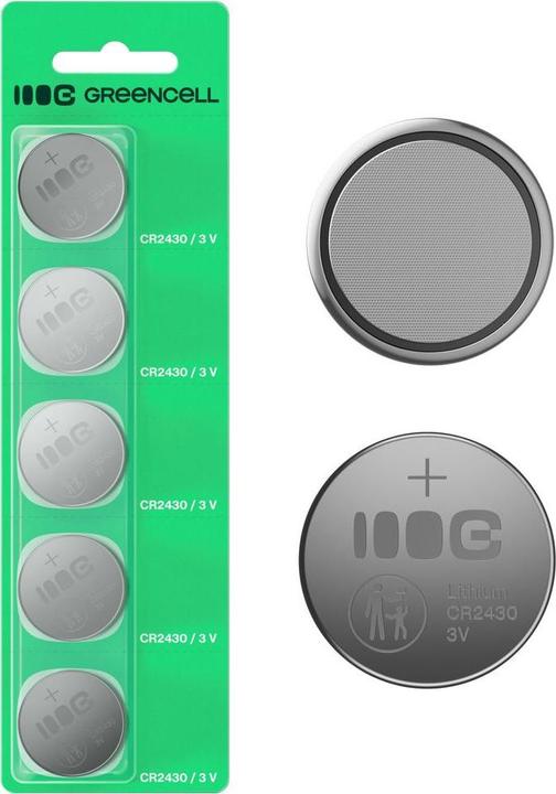 Productafbeelding GreenCell Charger Green cell Baterijas Green Cell Blister 5x Lithium Battery CR2430 (5 Pcs., CR2430, 290 mAh)