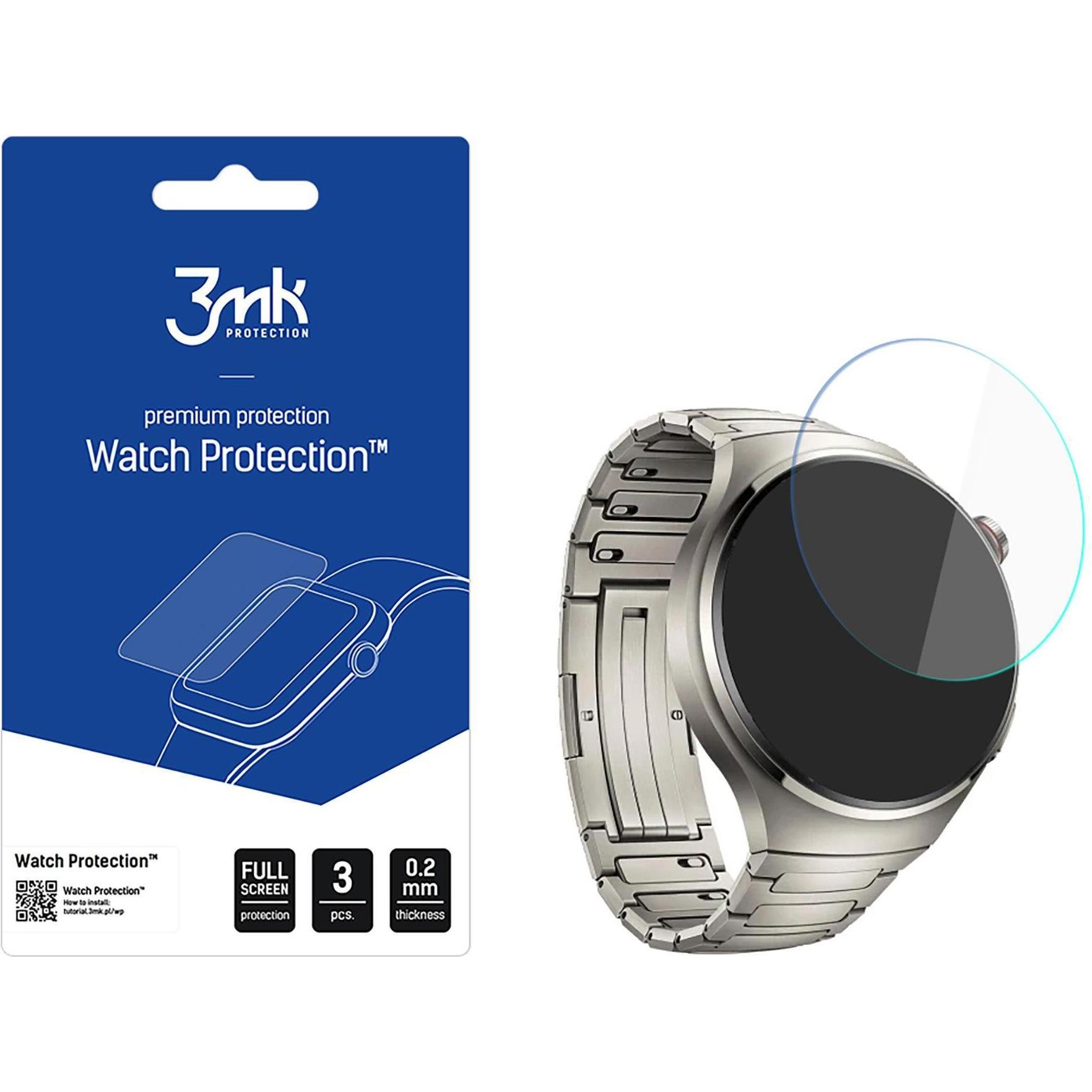 3Mk Trasparente Folia Arc Watch Huawei Watch 4 Pro Elite 48Mm Folia Fullscreen, Accessori Per Smartwatch,