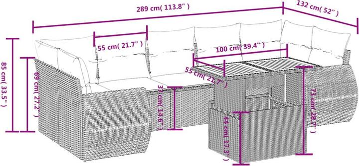 Produktbild vidaXL Garten Sofagarnitur