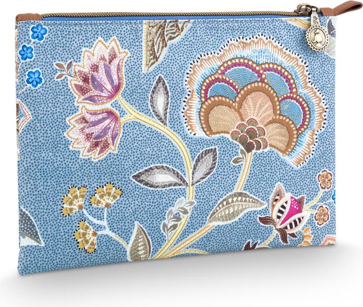 Actual product image PIP Studio Charly Kosmetiktasche flach medium Matata blau 24x1x15.5cm