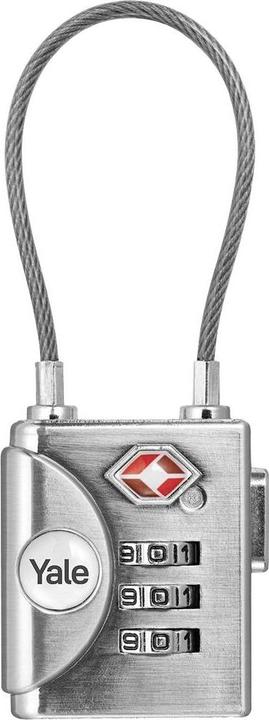 Actual product image Yale YTP3/32/350/1 Padlock 32 mm TSA Silver Combination Lock