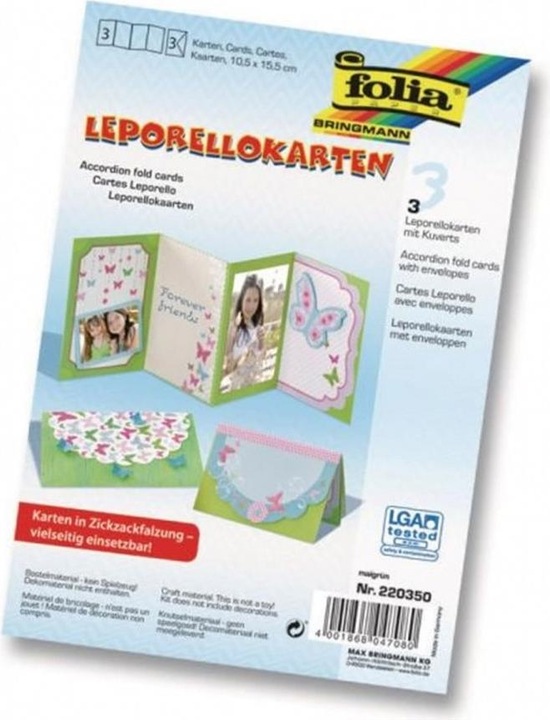 Folia Carte Leporello 300g/m2 Verde (3 pz.)