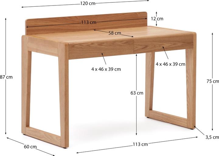 Produktbild Kave Home Arandu (120 x 62 x 90 cm)