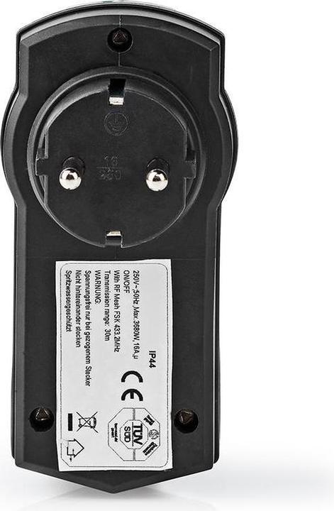 Actual product image Nedis RF Plug Outdoor IP44 ON/OFF RF Mesh Range Extension Schuko Type F 3680 W Green/S