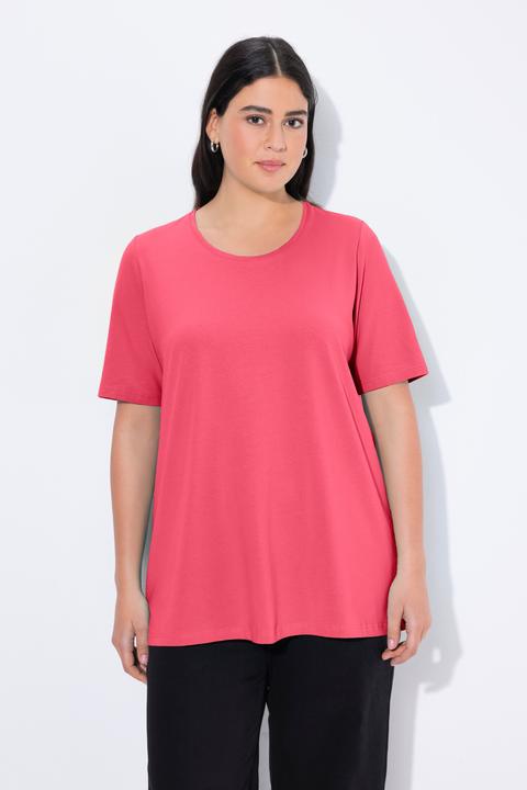 Actual product image Ulla Popken Essential Round Neck Stretch Tee (62)