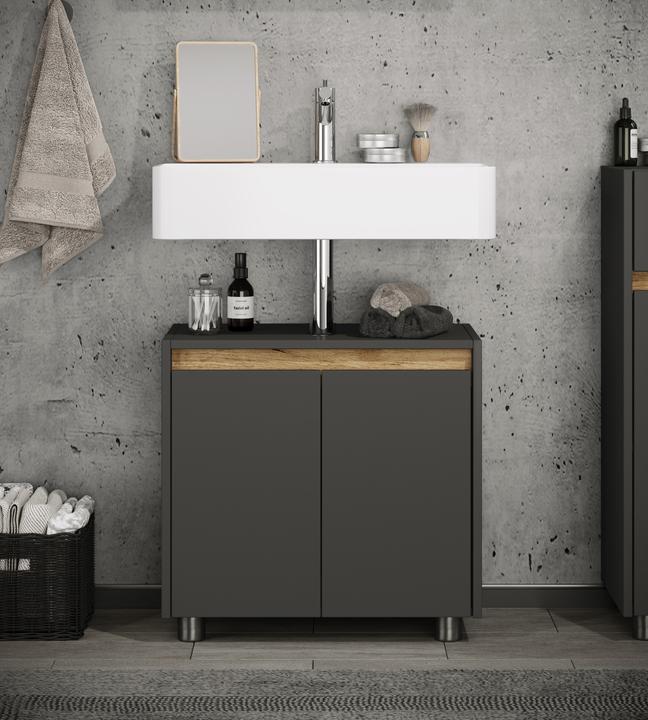 Produktbild VCM Holz Badschrank Badunterschrank Cosila (57 x 33 x 55 cm)