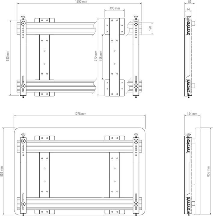 Image du produit Hagor WH Cisco WebEx Board 140cm 55pouces Support mural pour Cisco WebEx Board 55pouces et Pro-Ve