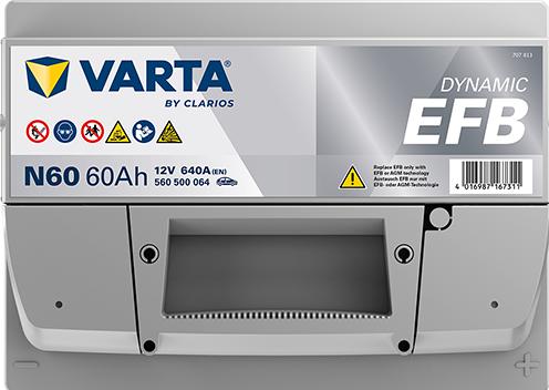 Image du produit Varta N60 Blue Dynamic (12 V, 60 Ah, 640 A)