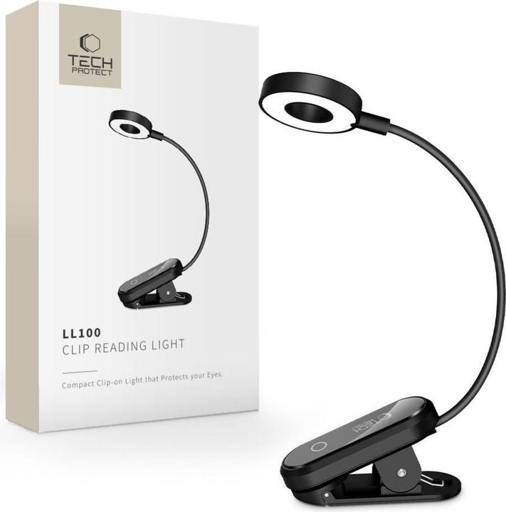 Produktbild Tech-Protect LL100 CLIP Leseleuchte Schwarz
