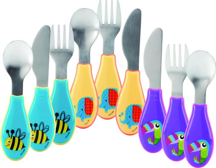 Immagine prodotto Nuby Utensili da tavola 3 pezzi 3 assortiti