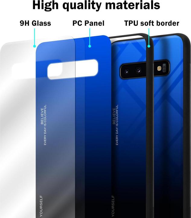 Actual product image Cadorabo TPU 2 colors glass cover (Samsung Galaxy S10+)