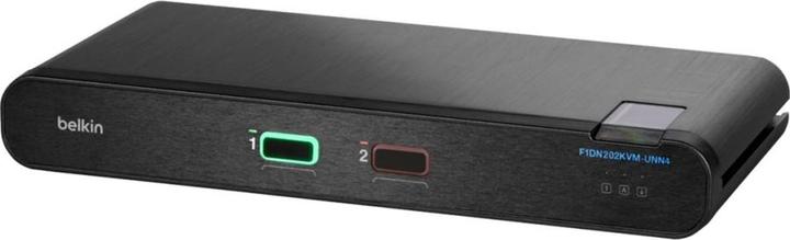 Produktbild Belkin F1DN202KVM-UNN4, 3840 x 2160 Pixel, 4K Ultra HD, Rack-Einbau, Schwarz