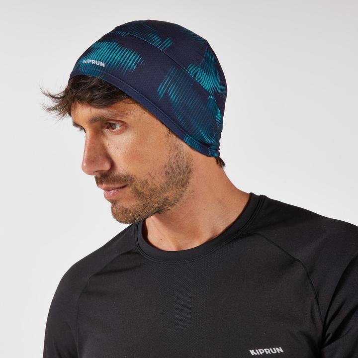 Produktbild Kiprun Warm+ V2 Adult Running Hat - Blue and Green Graphics (One Size)