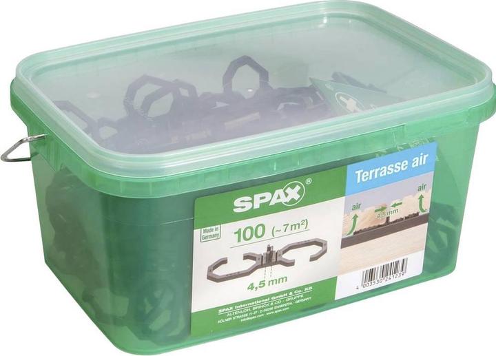 Spax Terasse Air Spacers 4,5mm Ventilation for wood boards Terasse L in handle case 100 pcs. (100 x)