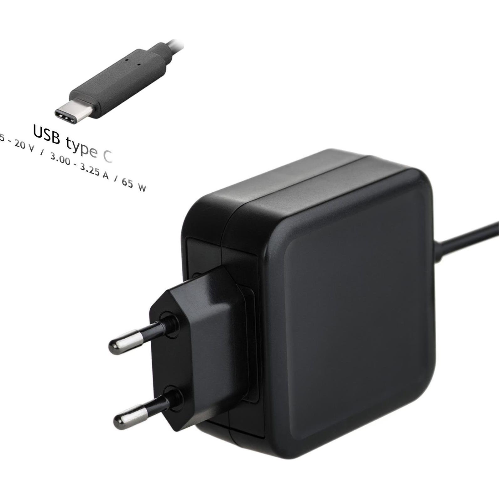 Akyga Notebook Netzteil AC für Netbook (65 W), Notebook Netzteil, Schwarz