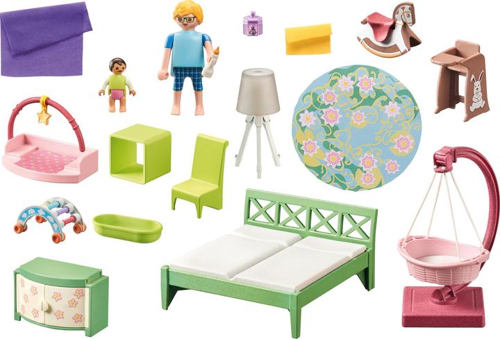 Image du produit Playmobil Chambre à coucher avec coin de jeu pour bébé (71609, Playmobil Ma vie)