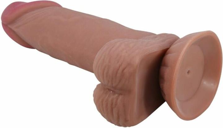 Produktbild Pretty Love Sliding Skin Series Realistischer Dildo Mit Schiebendem Braunen Hautsaugnapf 19,4 cm