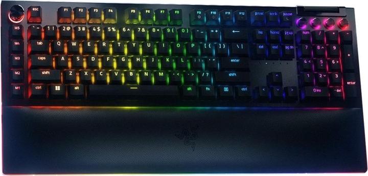 Actual product image Razer BlackWidow V4 Pro Mechanical Gaming Keyboard, Yellow Switch, US Layout, Wired, Black (Eng. Int., Cable)