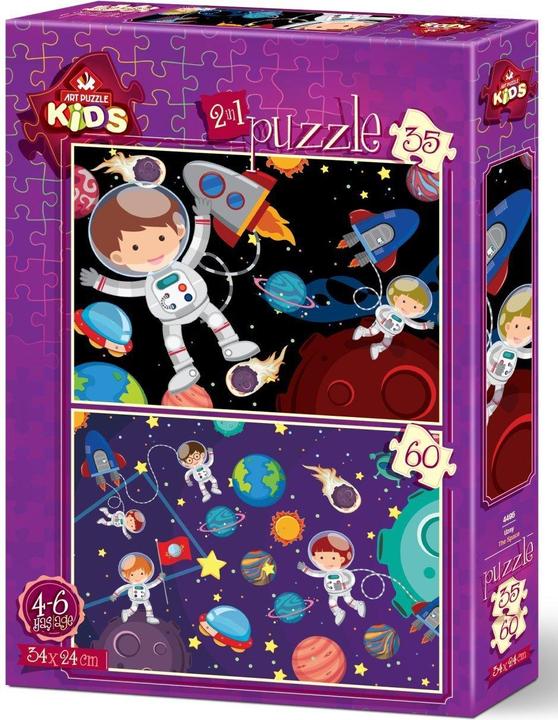 Actual product image Heidi Cheese Line Heidi 4495 children's puzzle 60&35 pcs. The Little Astronauts (35 pieces)