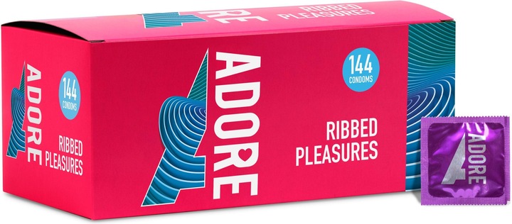 Actual product image Adore Ribbed Pleasure (144 pcs.)