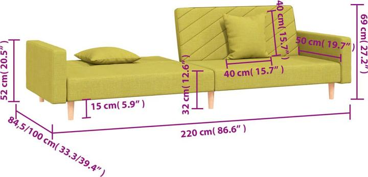 Produktbild vidaXL Schlafsofa (2-Sitzer)