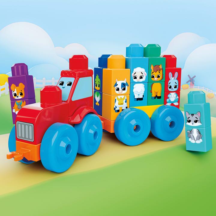 Actual product image 0 MEGA BLOKS Bau- und Lerntiertraktor