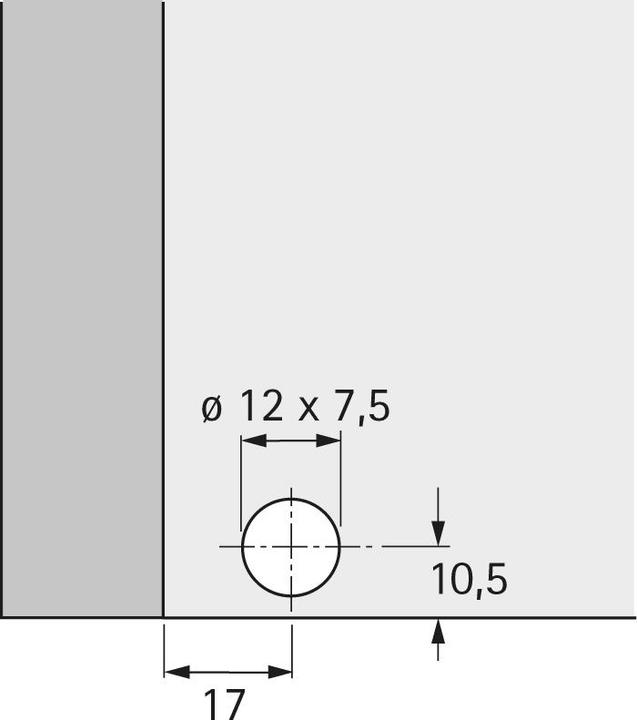 Actual product image Hettich Tenon hinge inset doors Door thickness 12
