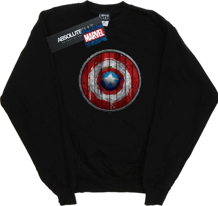 Immagine prodotto Captain America Wooden Shield Felpa Uomo (3XL)