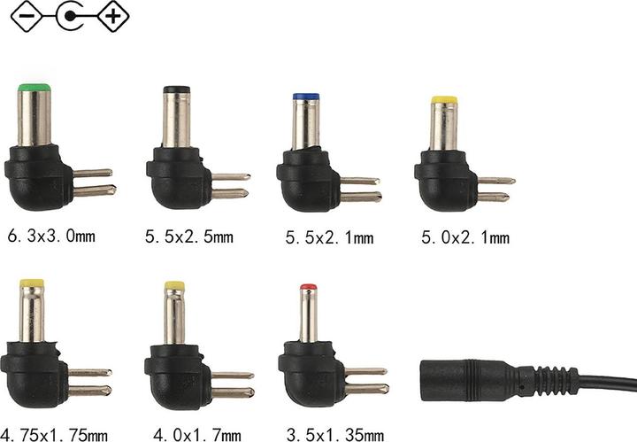 Immagine prodotto Ideoon Universal-Netzteil mit 7 Wechselsteckern, 5 - 24 V, 100 - 240 V AC, 36 W