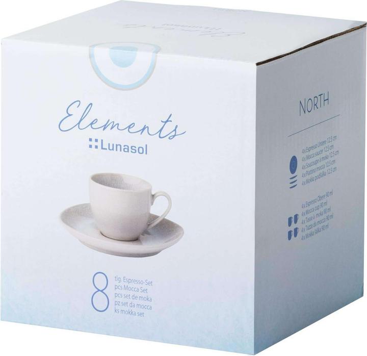 Produktbild Sola Espressotasse Elements North Organic 90 ml, Hellgrau (90 ml, 4x)